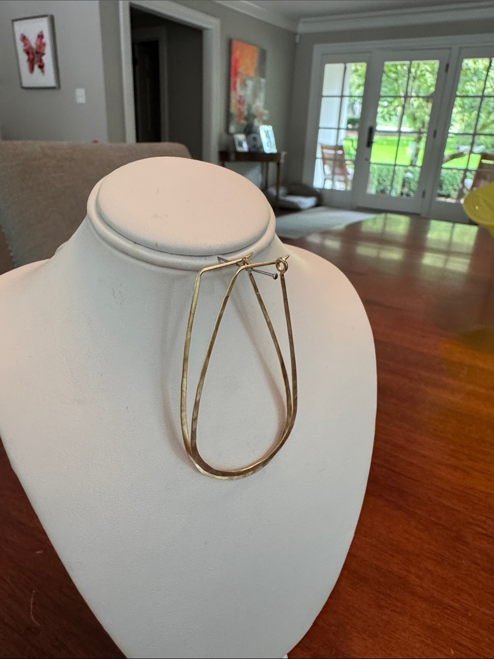 Gold Teardrop Hoop Earrings - Elegant Women's Jewelry
